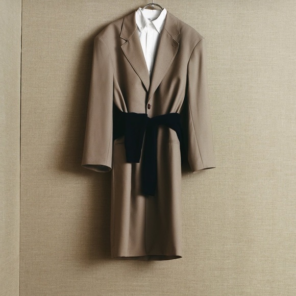 ZARA STRAIGHT CUT ZW WOOL COAT LIMITED EDITION - Picture 6 of 11